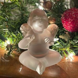 Lalique “Elton’s Singing Angel” Crystal Figurine